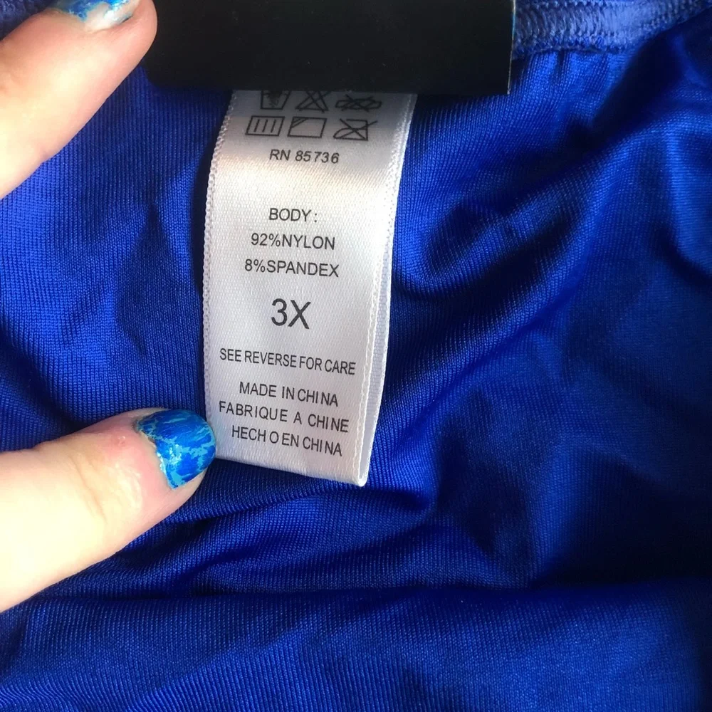 Coco reef blue swim skirt 3x